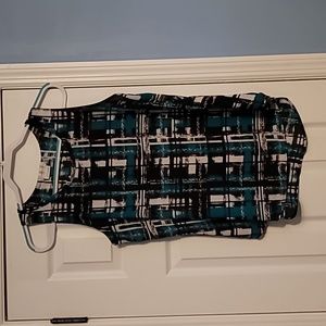 Van Heusen Plaid Printed Tank Top